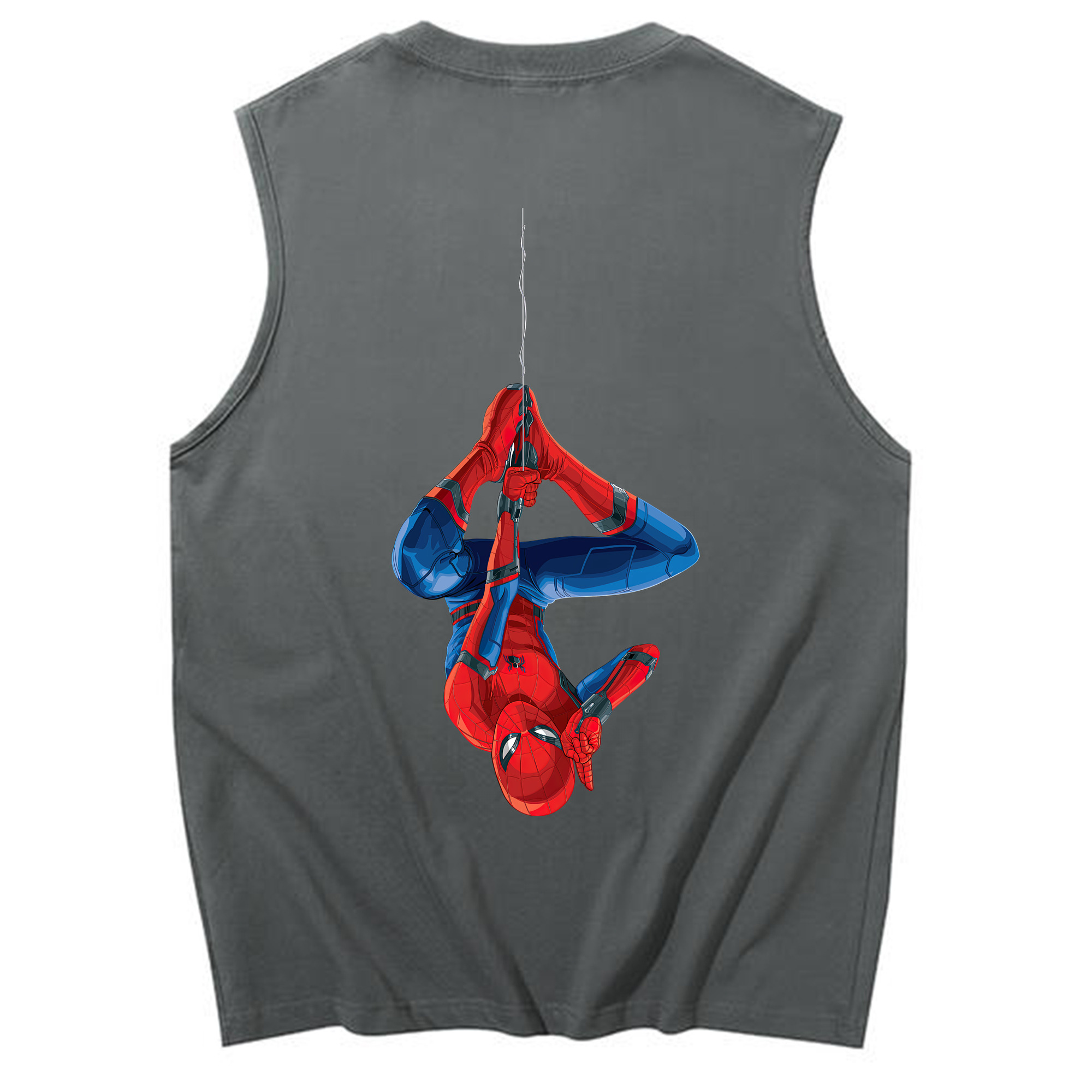 （画像用） Spider Man スパイダーマン コットン100％タンクトップ（背面プリント）